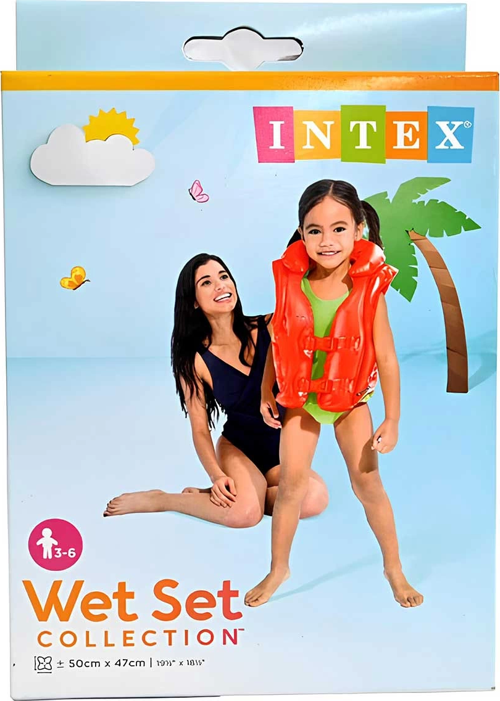 Intex Kırmızı Yakalı Can Yeleği 50cm 58671 Kız Erkek Çocuk Oyuncak Eğitici Oyuncaklar