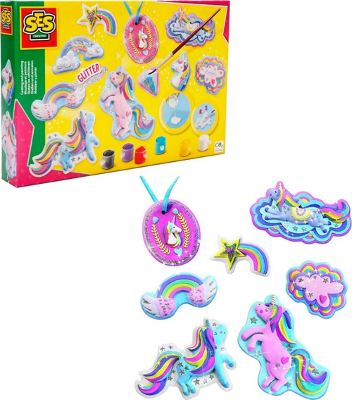 Kalıba Dök ve Boya Simli Unicorn Kız Erkek Çocuk Oyuncak Eğitici Oyuncaklar