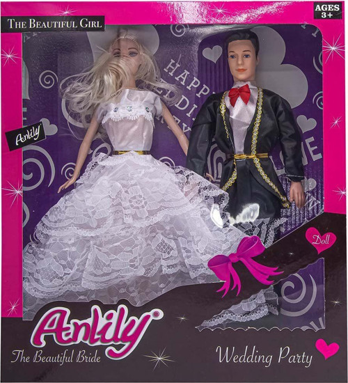 Anlily Gelin ve Damat Bebekler -OYD-02264 Kız Erkek Çocuk Oyuncak Eğitici Oyuncaklar