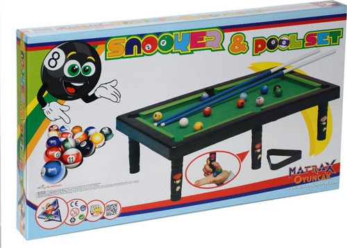 011 Snooker Poolset Bilardo Oyunu -Akçiçek Kız Erkek Çocuk Oyuncak Eğitici Oyuncaklar