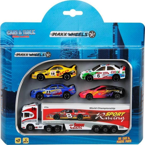 Maxx Wheels 5'li Araç Seti Kız Erkek Çocuk Oyuncak Eğitici Oyuncaklar