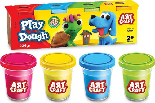 Dede Art Craft 4'lü Oyun Hamuru 224 gr Kız Erkek Çocuk Oyuncak Eğitici Oyuncaklar