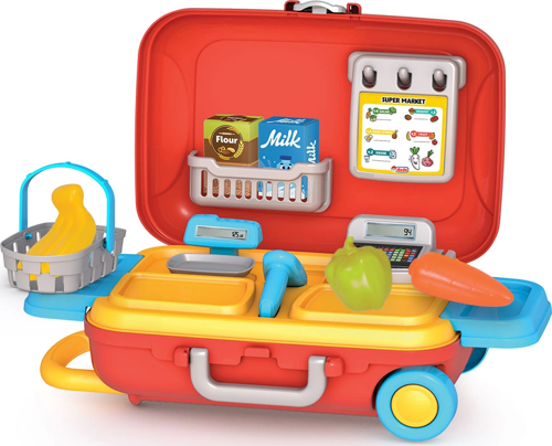 Candy & Ken Market Set Bavulum Kız Erkek Çocuk Oyuncak Eğitici Oyuncaklar