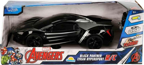 7037 Kumandalı 1:16 Avengers Black Panther Lykan Hypersport Araba Kız Erkek Çocuk Oyuncak Eğitici Oy