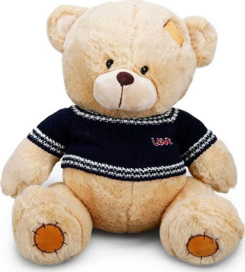 01008 Kazaklı Peluş Ayı 42cm. Kız Erkek Çocuk Oyuncak Eğitici Oyuncaklar