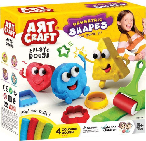 Art Craft Geometrik Şekiller Oyun Hamuru Seti 11 Parça Kız Erkek Çocuk Oyuncak Eğitici Oyuncaklar