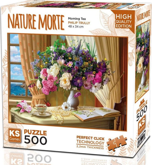 Ks Games Sabah Çayı Puzzle 500 Parça Kız Erkek Çocuk Oyuncak Eğitici Oyuncaklar