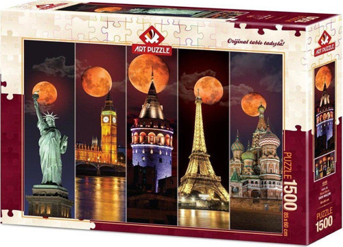 4548 Art Puzzle Kanlı Ay 1500 parça Puzzle / +15 yaş Kız Erkek Çocuk Oyuncak Eğitici Oyuncaklar