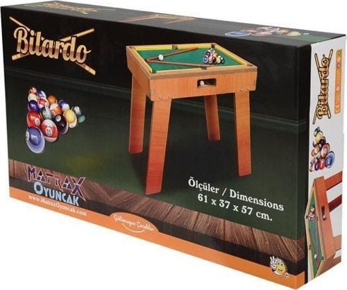 Akçiçek Ahşap Bilardo Oyunu Kız Erkek Çocuk Oyuncak Eğitici Oyuncaklar