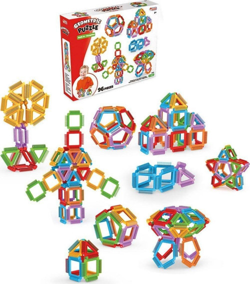 03895 GEOMETRİK PUZZLE 64 PRÇ Kız Erkek Çocuk Oyuncak Eğitici Oyuncaklar