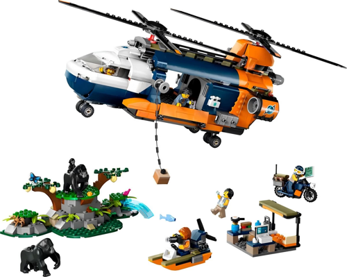 LEGO City Orman Kaşifinin Helikopteri Kamp Yerinde 60437 Kız Erkek Çocuk Oyuncak Eğitici Oyuncaklar