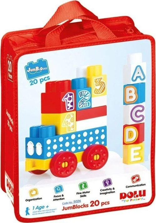 5026 Mega Blok 20'li Çantalı Kız Erkek Çocuk Oyuncak Eğitici Oyuncaklar