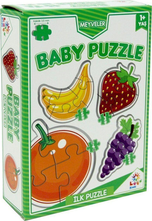 LC7227 Laço, Baby Puzzle - Meyveler - İlk Puzzle / +12 ay Kız Erkek Çocuk Oyuncak Eğitici Oyuncaklar