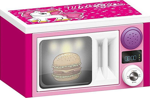 Dolu Unicorn Sesli Pembe Mikrodalga Fırın Kız Erkek Çocuk Oyuncak Eğitici Oyuncaklar