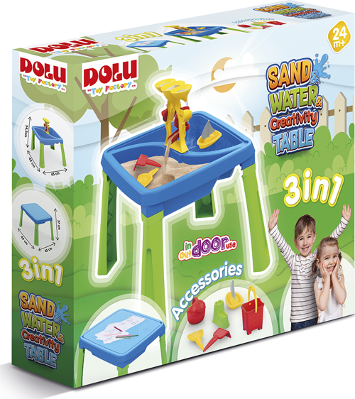 Kum - Su - Aktivite Masası - 3077D Kız Erkek Çocuk Oyuncak Eğitici Oyuncaklar
