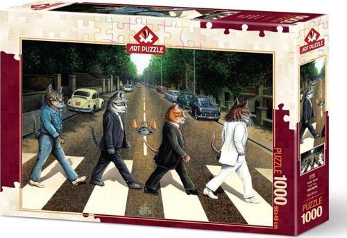 5193 Art Puzzle Kedi Yolu 1000 Parça Puzzle Kız Erkek Çocuk Oyuncak Eğitici Oyuncaklar