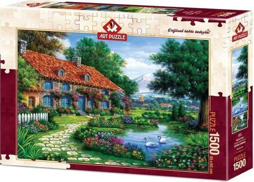 4551 Art Puzzle Kuğulu Bahçe 1500 parça Puzzle / +15 yaş Kız Erkek Çocuk Oyuncak Eğitici Oyuncaklar