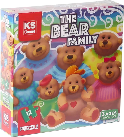 KS Games The Bear Family Pre-School Puzzle Kız Erkek Çocuk Oyuncak Eğitici Oyuncaklar