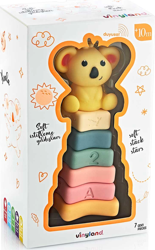 Vinyland Soft Yıldız Halkalar Koala 7'li Set 661877 Kız Erkek Çocuk Oyuncak Eğitici Oyuncaklar