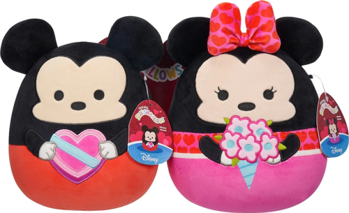 Squishmallows Disney Mickey ve Minnie 2'li 20cm Kız Erkek Çocuk Oyuncak Eğitici Oyuncaklar