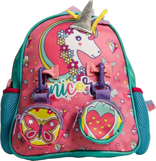 Vest Unicorn Pembe Turkuaz Mini Sırt Çantası Kız Erkek Çocuk Oyuncak Eğitici Oyuncaklar