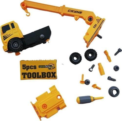 Sürtmeli Sök Tak Çekici Vinç Kız Erkek Çocuk Oyuncak Eğitici Oyuncaklar