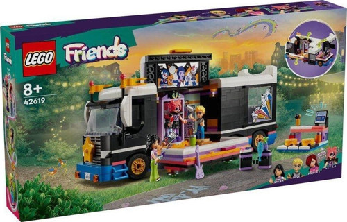42619 Lego Friends Pop Star Turne Otobüsü 845 parça +8 yaş Kız Erkek Çocuk Oyuncak Eğitici Oyuncakla