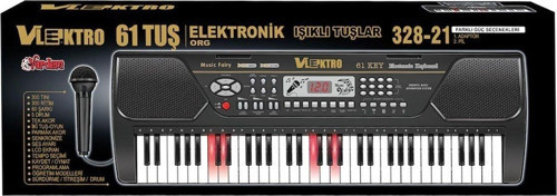 TFL-328-21 Vlektro Kutulu 61 Tuş Büyük Lcd Ekranlı Elektronik Büyük Org Kız Erkek Çocuk Oyuncak Eğit