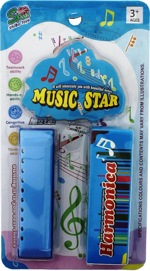 Mavi Harmonika Kız Erkek Çocuk Oyuncak Eğitici Oyuncaklar