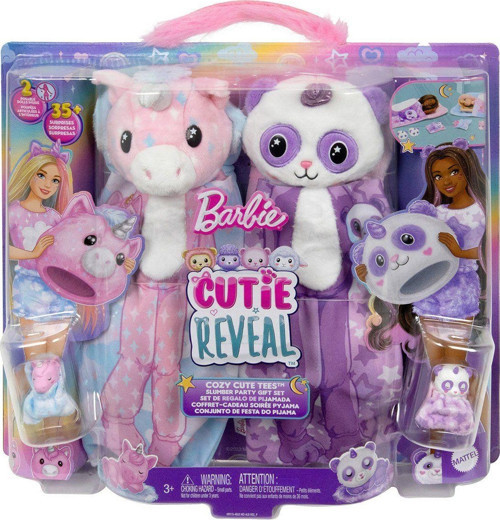 HRY15 Barbie Cutie Reveal Pijama Partisi İkili Set Kız Erkek Çocuk Oyuncak Eğitici Oyuncaklar