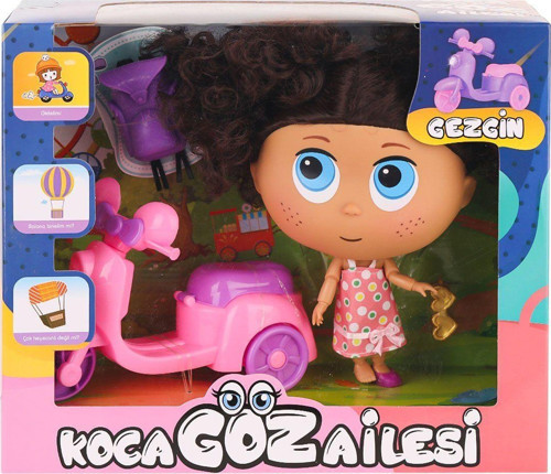 BLD298 Koca Göz Ailesi Motorcu Gezgin Kız Erkek Çocuk Oyuncak Eğitici Oyuncaklar