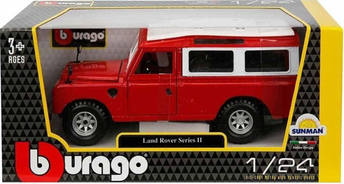 22063 Land Rover Series II Model Araba 1:24 Kırmızı -Sunman Kız Erkek Çocuk Oyuncak Eğitici Oyuncakl
