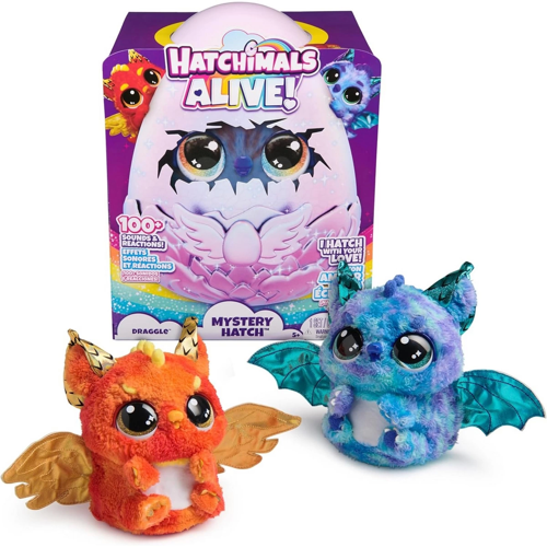 Hatchimals Peluş Simli Draggle Kız Erkek Çocuk Oyuncak Eğitici Oyuncaklar