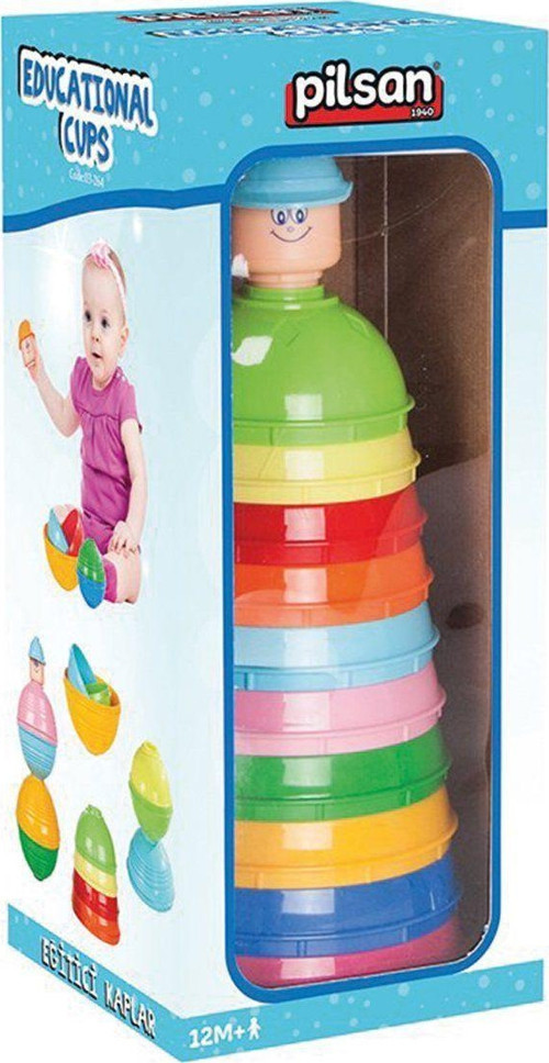 03 264 Pilsan Eğitici Kaplar Kule Kız Erkek Çocuk Oyuncak Eğitici Oyuncaklar