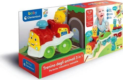 17848 Baby Clementoni - Bebek Hayvanlar Treni +9 ay Kız Erkek Çocuk Oyuncak Eğitici Oyuncaklar