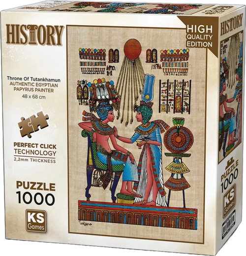 KS Games Papirus Throne of Tutankhamun Puzzle 1000 Parça 20743 Kız Erkek Çocuk Oyuncak Eğitici Oyunc
