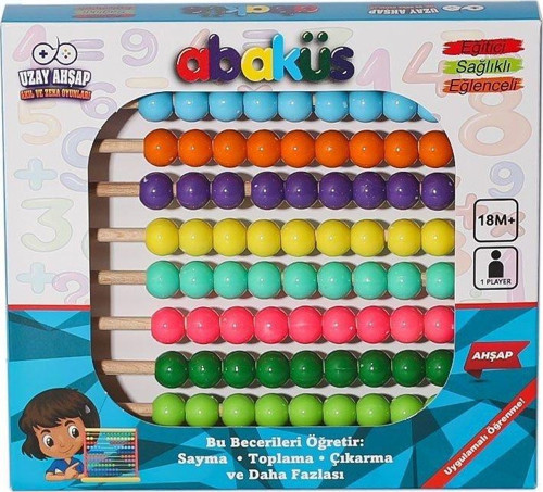 8455 Ahşap Abaküs Kız Erkek Çocuk Oyuncak Eğitici Oyuncaklar