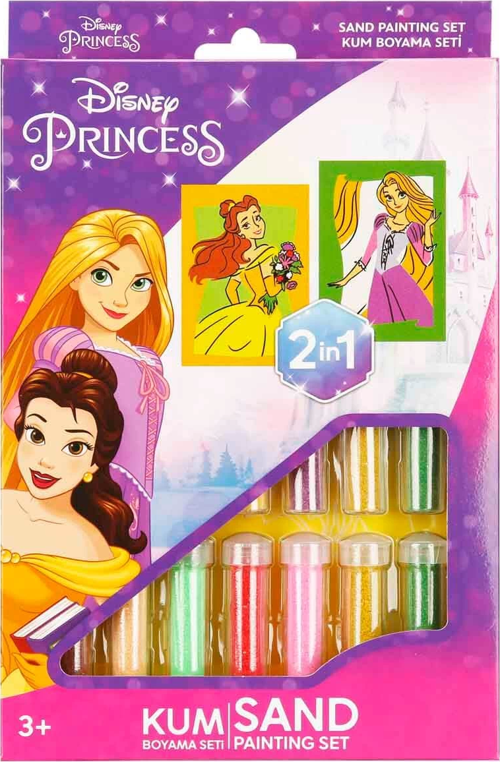 2in1 Disney Princess Kum Boyama Seti Kız Erkek Çocuk Oyuncak Eğitici Oyuncaklar