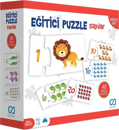 CA.5031 CA Games, Eğitici Puzzle Sayılar Kız Erkek Çocuk Oyuncak Eğitici Oyuncaklar