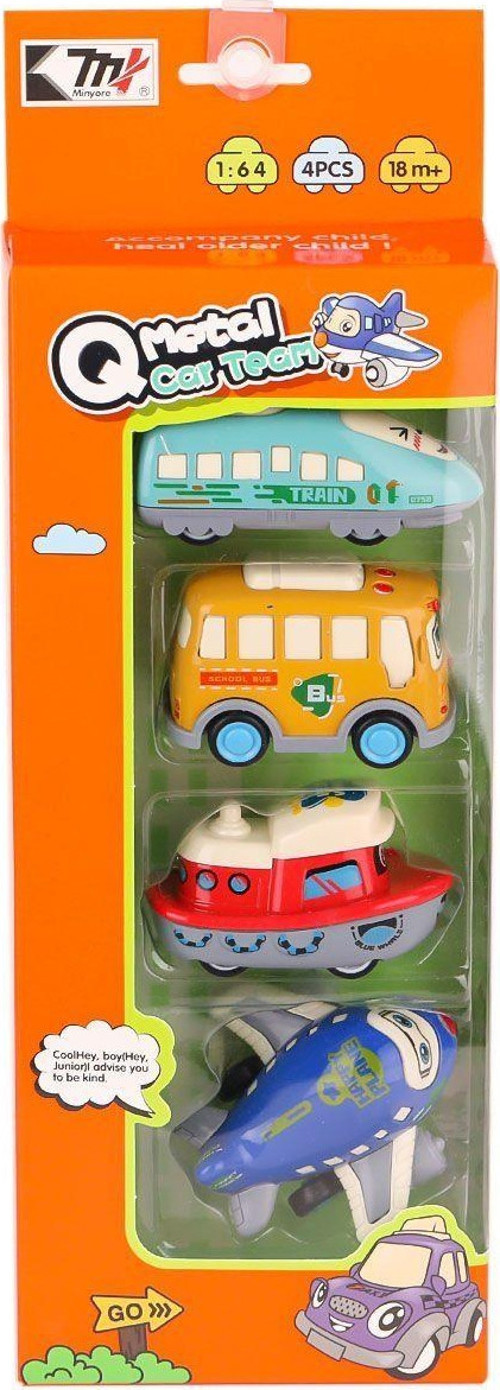 0783-355 Metal Çek Bırak Ulaşım Araçları 1:64 Kız Erkek Çocuk Oyuncak Eğitici Oyuncaklar