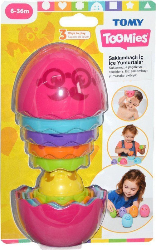 73080 Tomy, İç İçe Yumurtalar, 6-36 ay Kız Erkek Çocuk Oyuncak Eğitici Oyuncaklar
