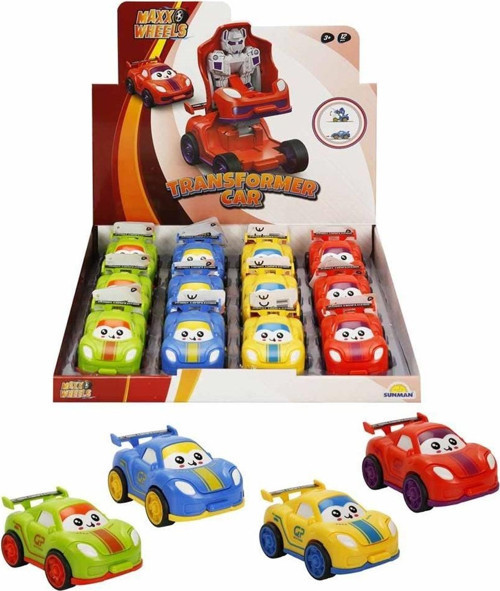 Maxx Wheels Robota Dönüşen Sürtmeli Araba - 1adet Stokta Olan Gönderilir Kız Erkek Çocuk Oyuncak Eği
