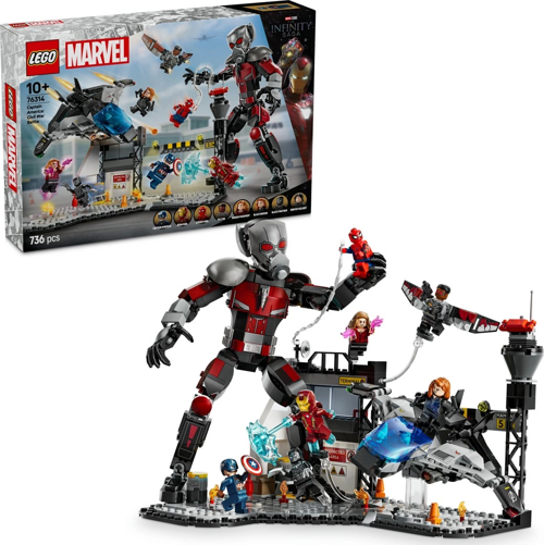 LEGO Marvel Kaptan Amerika: Kahramanların Savaşı 76314 Kız Erkek Çocuk Oyuncak Eğitici Oyuncaklar