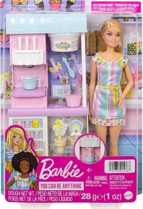 HCN46 Barbie Dondurma Dükkanı Oyun Seti, Barbie Ben Büyüyünce Kız Erkek Çocuk Oyuncak Eğitici Oyunca