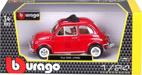 22099 Burago Fiat 500L 168 Kırmızı 1:24 -Sunman Kız Erkek Çocuk Oyuncak Eğitici Oyuncaklar