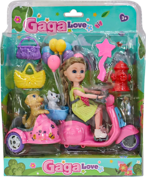 Gaga Love Hayvanlarıyla Pembe Motor Gezisi Kız Erkek Çocuk Oyuncak Eğitici Oyuncaklar