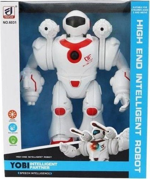 Füze Atan Sesli ve Işıklı Robot Kırmızı-Beyaz Kız Erkek Çocuk Oyuncak Eğitici Oyuncaklar