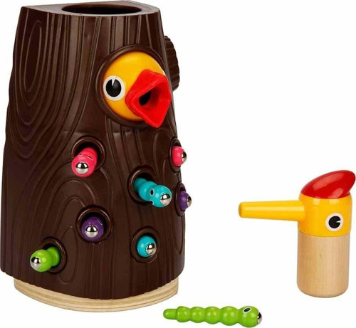 Woody Manyetik Ağaçkakan Besleme Oyunu 10 Parça Kız Erkek Çocuk Oyuncak Eğitici Oyuncaklar