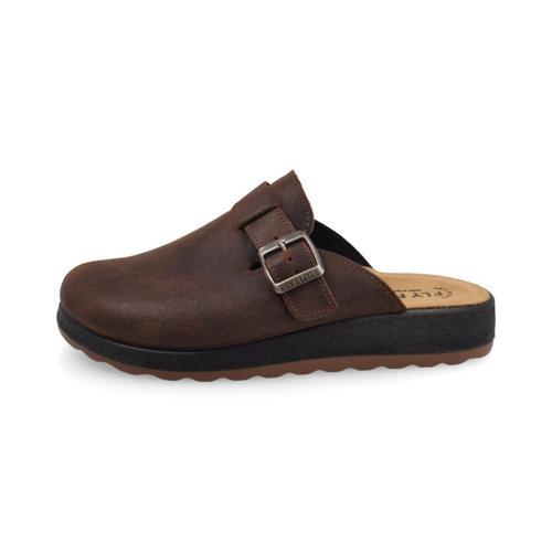 Erkek Terlik/ Panduf ( Ev ) 52 722 UL Fly Flot LEATHER MAN SLIPPER 2507-Dark Brown