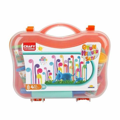 30990 Crafy Çantalı Oyun Hamuru Seti 200 g 20 Parça - Turkuaz Kız Erkek Çocuk Oyuncak Eğitici Oyunca